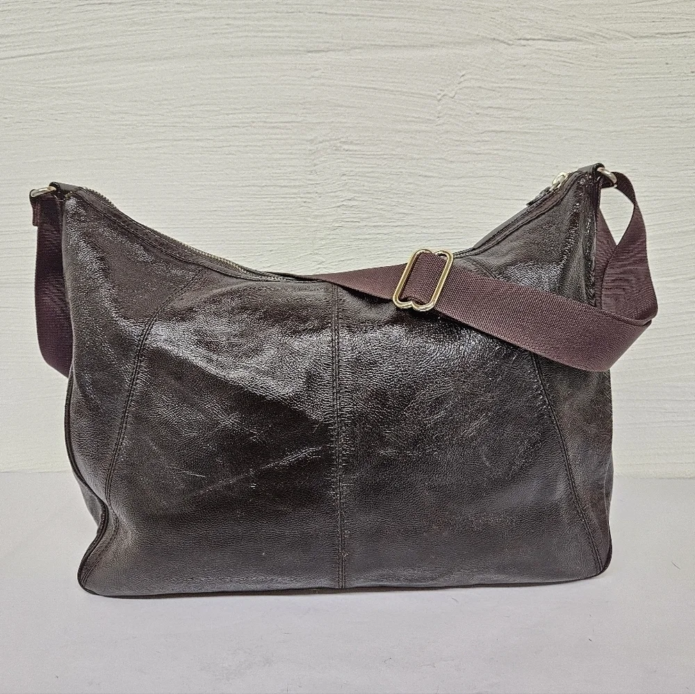 Kate Spade Wrinkled Leather Diaper Bag in Dark Hickory Brown